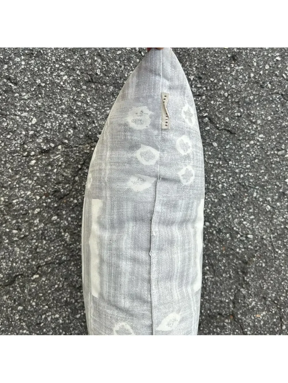 Pottery Barn Zuma Stripe Indoor/Outdoor Throw Pillow in Grey | 22” x 22”